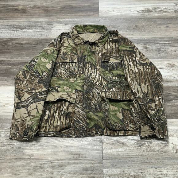 Vintage 90s Classics Ranger Realtree Camouflage Mens L Hunting Camo Jacket USA - Picture 1 of 8